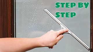 Traditional Window Cleaning Step by Step - Tutorial  Video 4 - UNGER