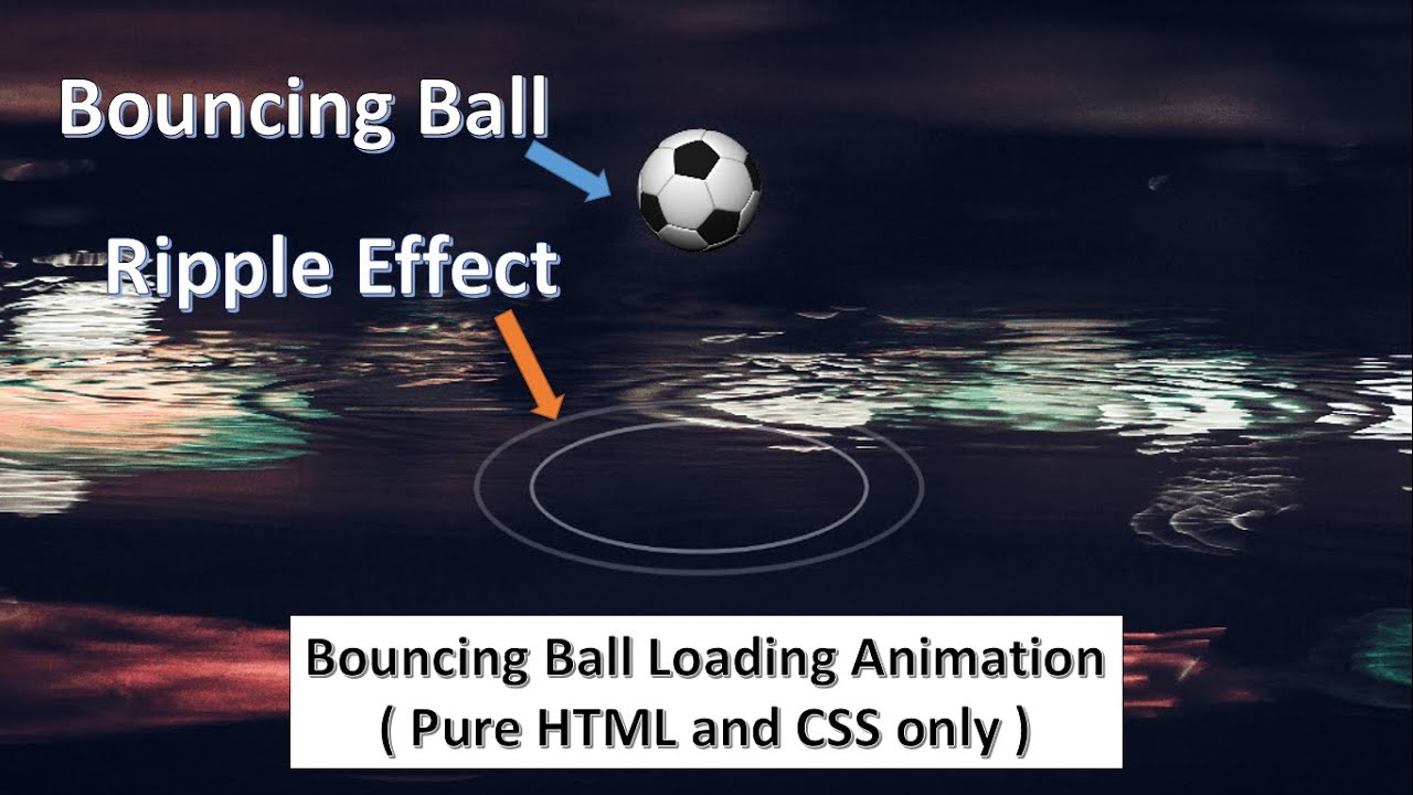 Bouncing Ball With Ripple Effect With Pure CSS | HTML And CSS Loading ...