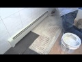 Time lapse ceramic tile installed in a bathroom