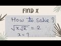 Square root problem with solution