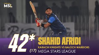 Shahid Afridi Played Crucial Knock in Semi-Final 42*(17) | MSL Highlights | Mega Stars League