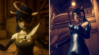 All Alice Angel Get Stabbed Scenes Comparison - Bendy and the Dark Revival (2022)
