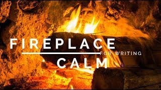 Fireplace sounds for calmness - writing (live burning)