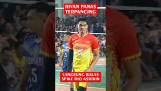 RIVAN Nurmulki panas terpancing, langsung balas smash RIO Asrikin #videovoli #videoshort