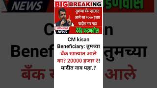 PM Kisan Yojana: तुमच्या बँक खात्यात आले का? 20000 हजार ₹! यादीत नाव पहा.? CM kisan Beneficiary