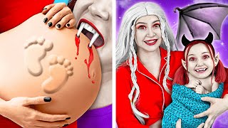 Rich PREGNANT Vampire! 🧛🏻‍♀️ Popular VAMP MOM Parenting Hacks & FUNNY Situations by La La Life