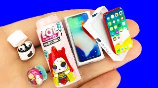 10 DIY Miniature LOL Surprise, IPhone 11, Watch and More diy Crafts
