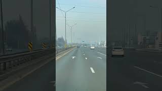 Almaty. Kazakhstan. The roads. January. Алматы. Восточная объездная дорога