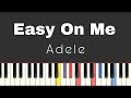 Adele - Easy On Me  ( Easy  Piano Tutorial )