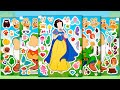 SNOW WHITE STICKER BOOK MAKEOVER | DISNEY PRINCESS FUNNY STICKER DECORATION