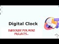Digital Clock Project using Javascript | Javascript Projects | Javascript Tutorials