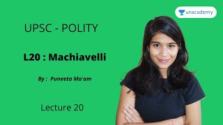 L20: Machiavelli | Western Political Thought | Unacademy