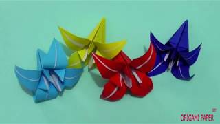 How to Make a Lily Flower Origami Paper  DIY EASY STEP