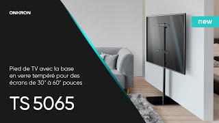 ONKRON Support TV pivotant en verre trempé pour des écrans de 30 à 60 pouces, TS5065