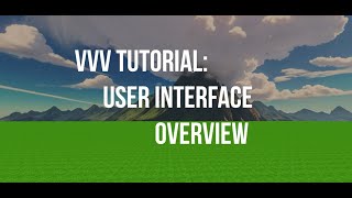 VVV Tutorial User Interface Overview