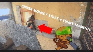 Sniper Monkey Azami Strat - Rainbow Six Siege (CONSOLE) + funny moments