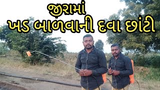 Jirama khad balva mate dava |  જીરામાં ખડ બાળવા માટે દવા છાંટી