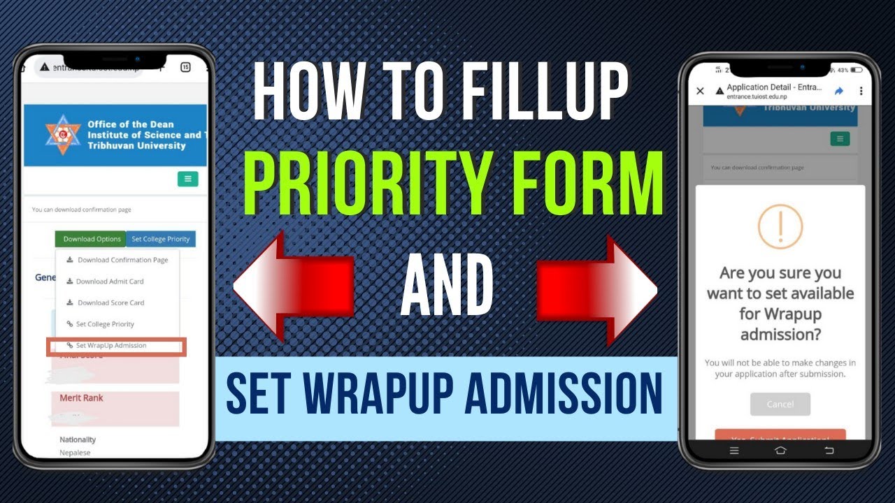 कसरी BSc.CSIT को Priority Form भर्ने & Set Wrapup Admission गर्दा के ...