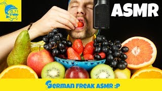 ASMR eating a DEVINE FRUIT PLATTER 🍇🍏🍓 - GFASMR