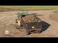 classic sugar beet harvesting with standen turbobeet mk3 john deere 6400 6420s 3140 2040 and 1140