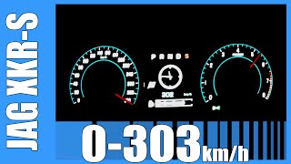 0-303 km/h: 550 HP Jaguar XKR-S 5.0 V8 Supercharged BRUTAL! Acceleration & Top S