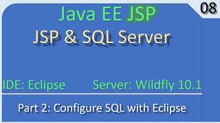 JSP Wildfly and Database | Part 2: Add SQLServer to Eclipse | JavaEE JSP Tutorial #08