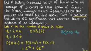 Hypothesis Testing 2.3 Poisson mean