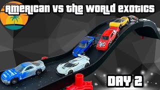 DIECAST CARS RACING TOURNAMENT | AMERICAN VS WORLD EXOTIC CARS 2