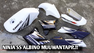 NINJA SS ALBINO..!! REPAINT BODY KAWASAKI NINJA SS PUTIH ALBINO