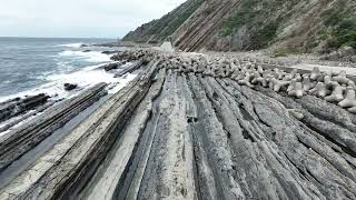 【ドローン空撮】20241105　島根半島・宍道湖中海ジオパーク　小伊津海岸の洗濯岩