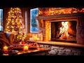 24/7 Beautiful Christmas Ambience 🎅🎄 Relaxing Christmas Music Fireplace 🔥 Christmas Music Fireplace