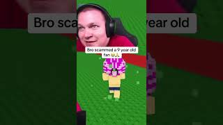 Steak scams 9 year old fan in steal a brain rot 💀💀💀 #roblox #stealabrainrot #growagarden