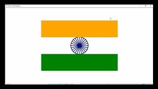 Create Indian National Flag Using Turtle in Python