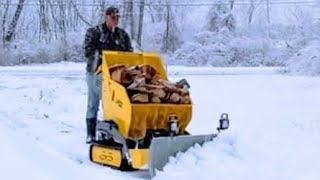 Have you ever plowed snow with your Groundhog mini dumper?