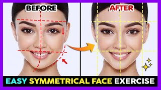 EASY SYMMETRICAL FACE EXERCISE | Fix Asymmetrical Face, Balance & Strength Facial Muscle