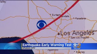 CBS2 Takes Part In Trial Run For Early Quake Warning System