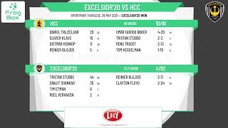 🔴LIVE: Excelsior'20 vs HCC | KNCB Topklasse Round 7 | Royal Dutch Cricket | 29-05-2021