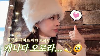 VLOG | 캐나다에서 역대급 오로라 보고왔어요🇨🇦🥹• 옐로우나이프 오로라투어• 캐나다 여행 브이로그•쏘니오로라