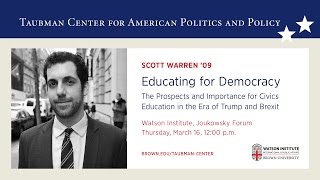 Educating for Democracy: The Prospects & Importance of Civics Education in the Era of Trump & Brexit