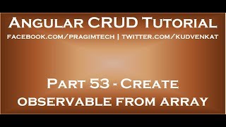 Create observable from array