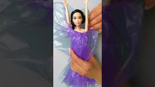 How To Make Stunning Doll Dress From Plastic Bag 🌟 #SHORTS