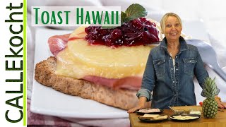 Toast Hawaii mit frischer Ananas und Raclette Käse. So geht's einfach