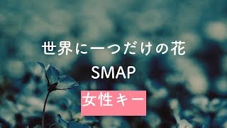 【女性キー(+6)】世界に一つだけの花 - SMAP【生音風カラオケ】