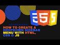 How to Create a Dropdown Sidebar Menu With HTML, CSS & JS