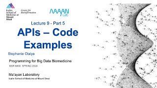 BSR6806 - Lecture 9 - Part 5 - API Code Examples - Stephanie Olaiya - ISMMS-Spring 2024