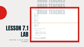 Python Lesson 7.1: Lab - Create a Class Color