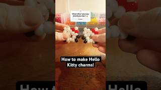 How to make a cute Hello Kitty charm! #sanrio #kandi #tutorial #howto #kandikid #shorts #hellokitty