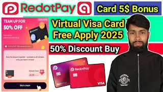 Redotpay virtual visa card apply || 5$ Get Bonus Dual currency card master card in Bangladesh 2025!