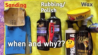 Sanding vs Compounding vs Polishing vs Waxing