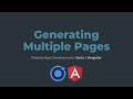 02 - Generating Multiple Pages in IONIC/ANGULAR
